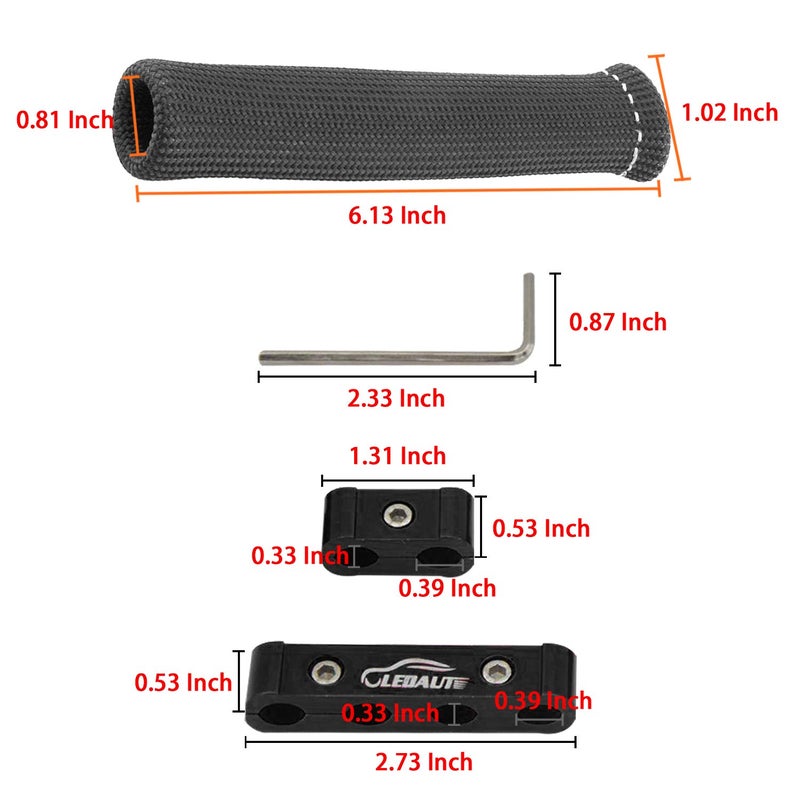 LEDAUT Black 8Cyl Spark Plug Heat Shield Protector and 12pc Engine Spark Plug Wire Separator Insulating Fire Sleeve with Divider Suit for 8mm 9mm 10mm - Image 4